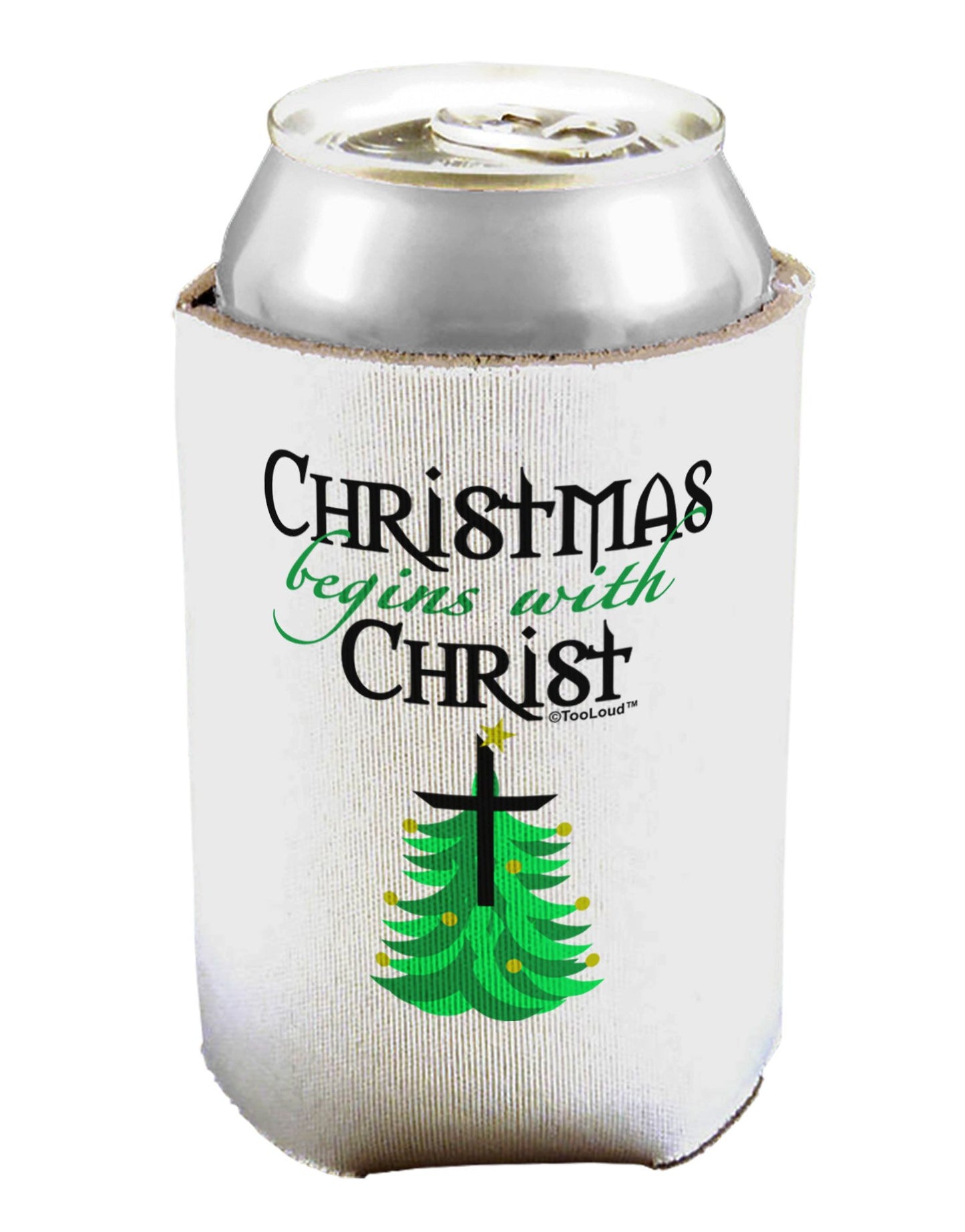Begins With Christ Can / Bottle Insulator Coolers-Can Coolie-TooLoud-1-Davson Sales