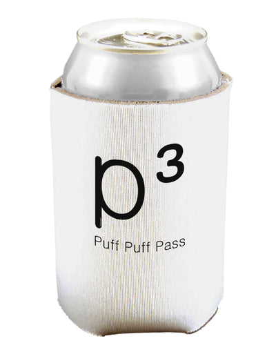 P� - Puff Puff Pass - Smoking Etiquette Can and Bottle Insulator Cooler-Bottle Insulator-TooLoud-White-Davson Sales