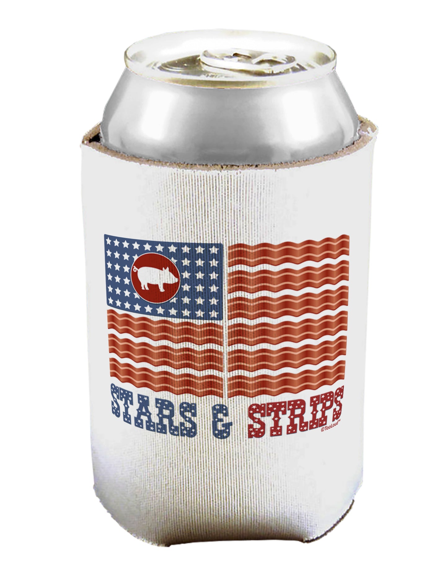 American Bacon Flag - Stars and Strips Can / Bottle Insulator Coolers-Can Coolie-TooLoud-1-Davson Sales