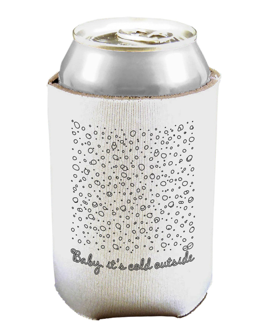 Baby It's Cold Outside Falling Snowflakes - Christmas Can / Bottle Insulator Coolers-Can Coolie-TooLoud-1 Piece-Davson Sales