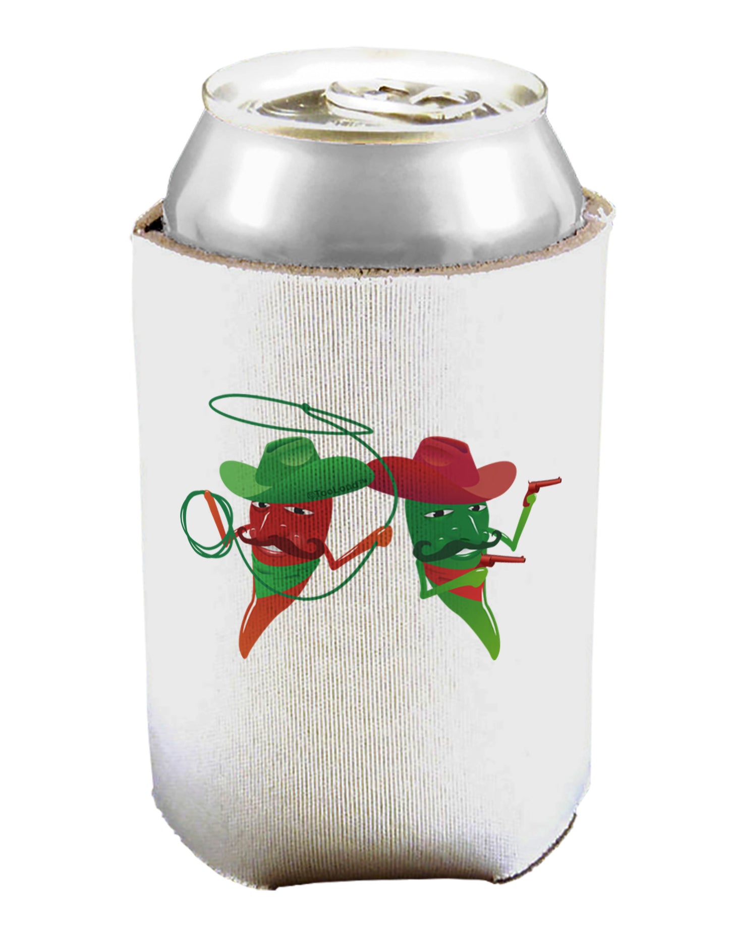 Cowboy Chili Peppers Can / Bottle Insulator Coolers-Can Coolie-TooLoud-1-Davson Sales