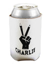 Hand Peace Sign - Charlie Design Can / Bottle Insulator Coolers by TooLoud-Can Coolie-TooLoud-1-Davson Sales