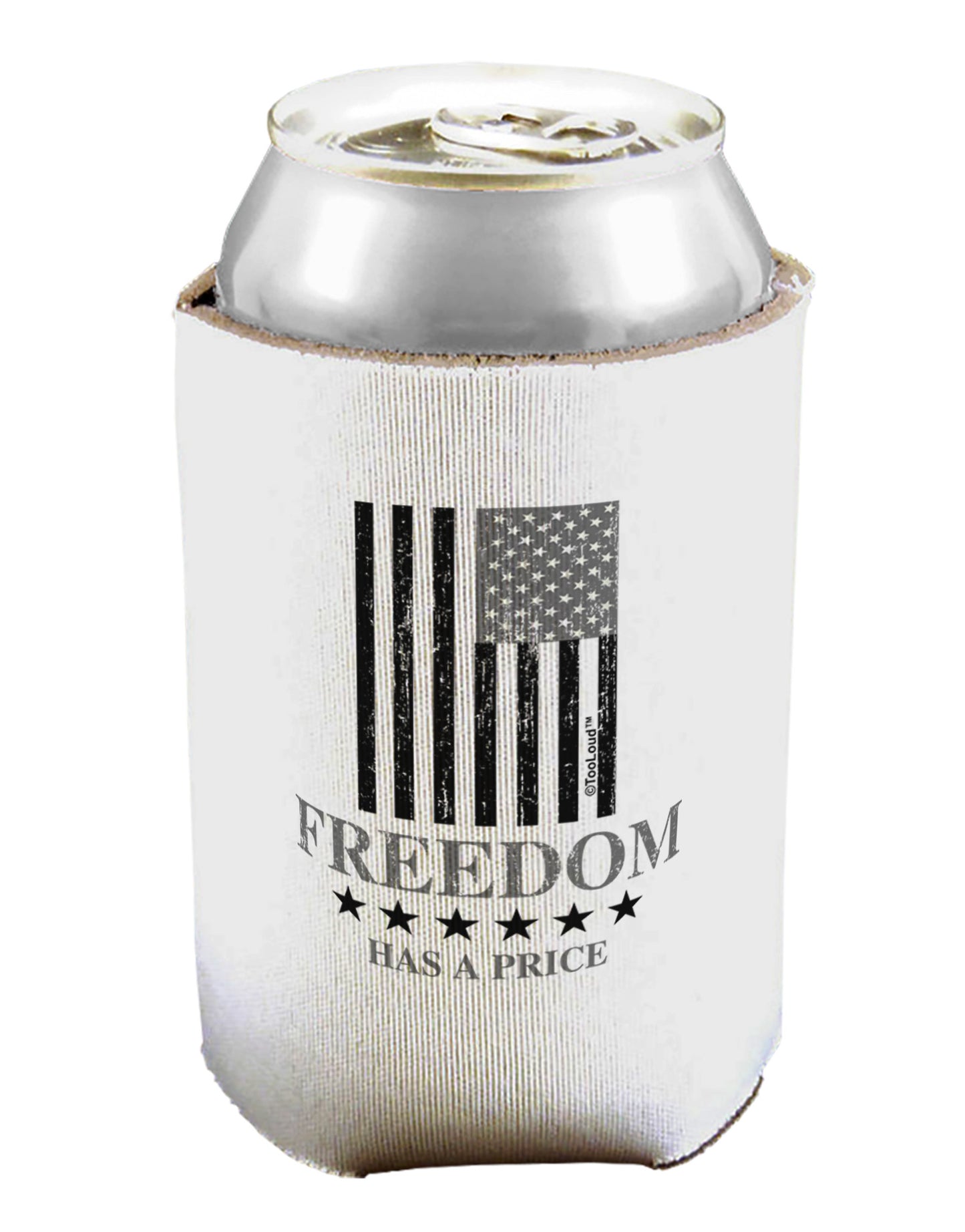 Freedom Flag BnW Can / Bottle Insulator Coolers-Can Coolie-TooLoud-1-Davson Sales