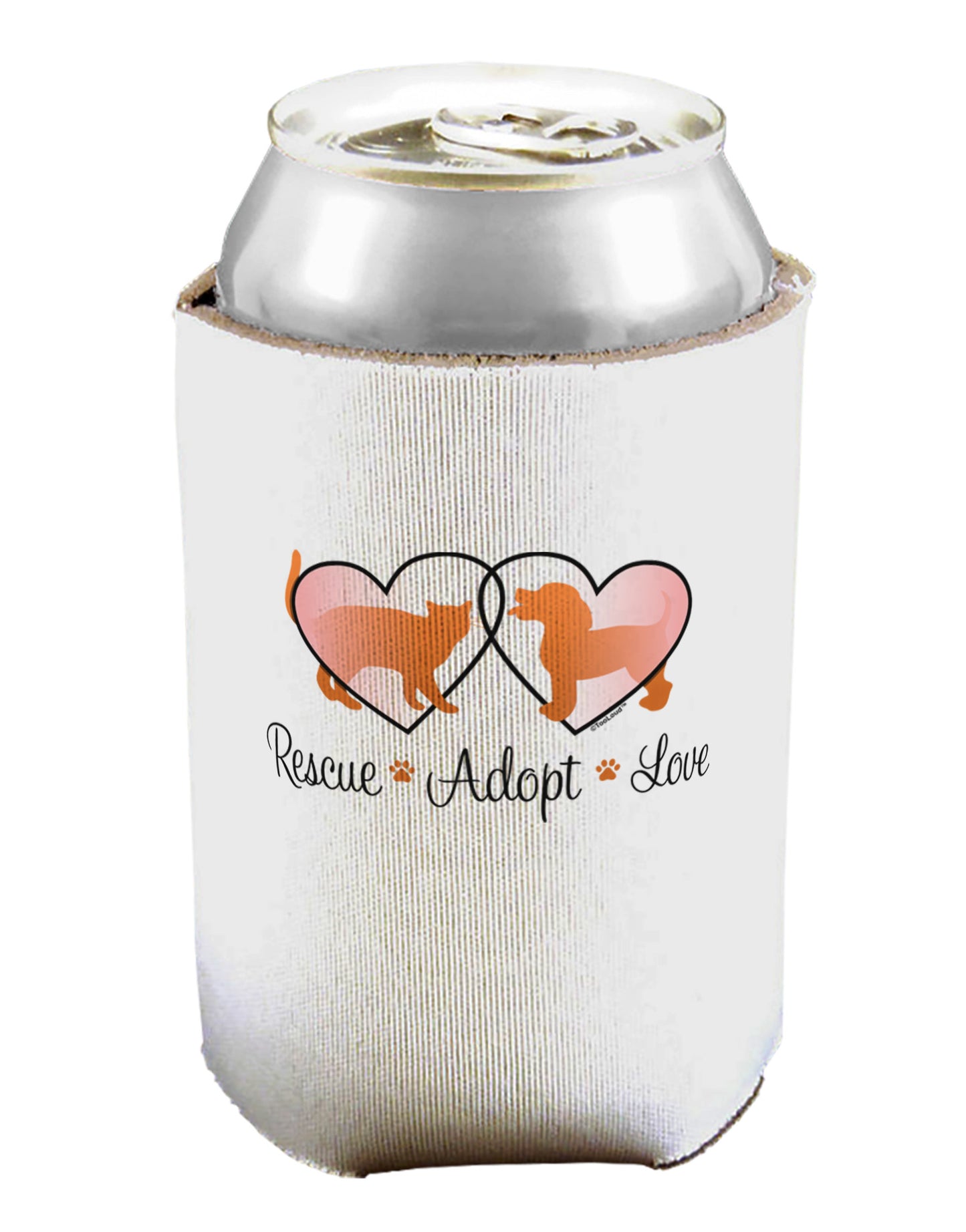 Rescue Adopt Love Can / Bottle Insulator Coolers-Can Coolie-TooLoud-1-Davson Sales