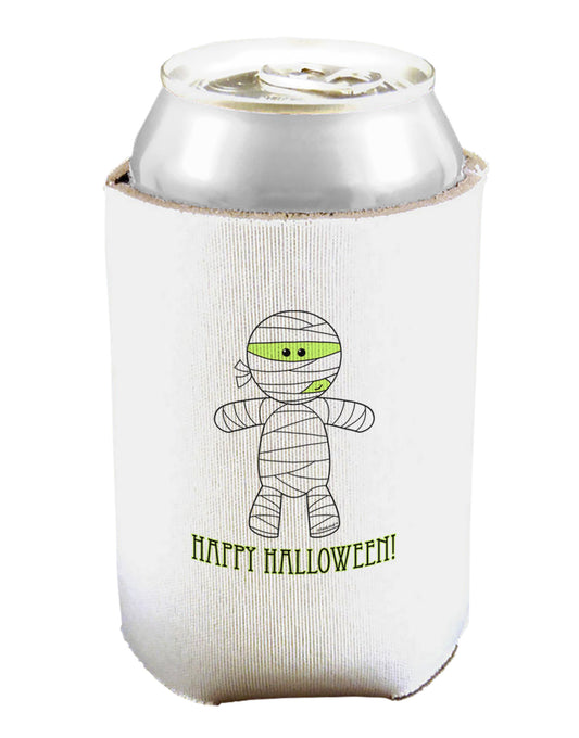 Cute Mummy Happy Halloween Can and Bottle Insulator Cooler-Bottle Insulator-TooLoud-White-Davson Sales