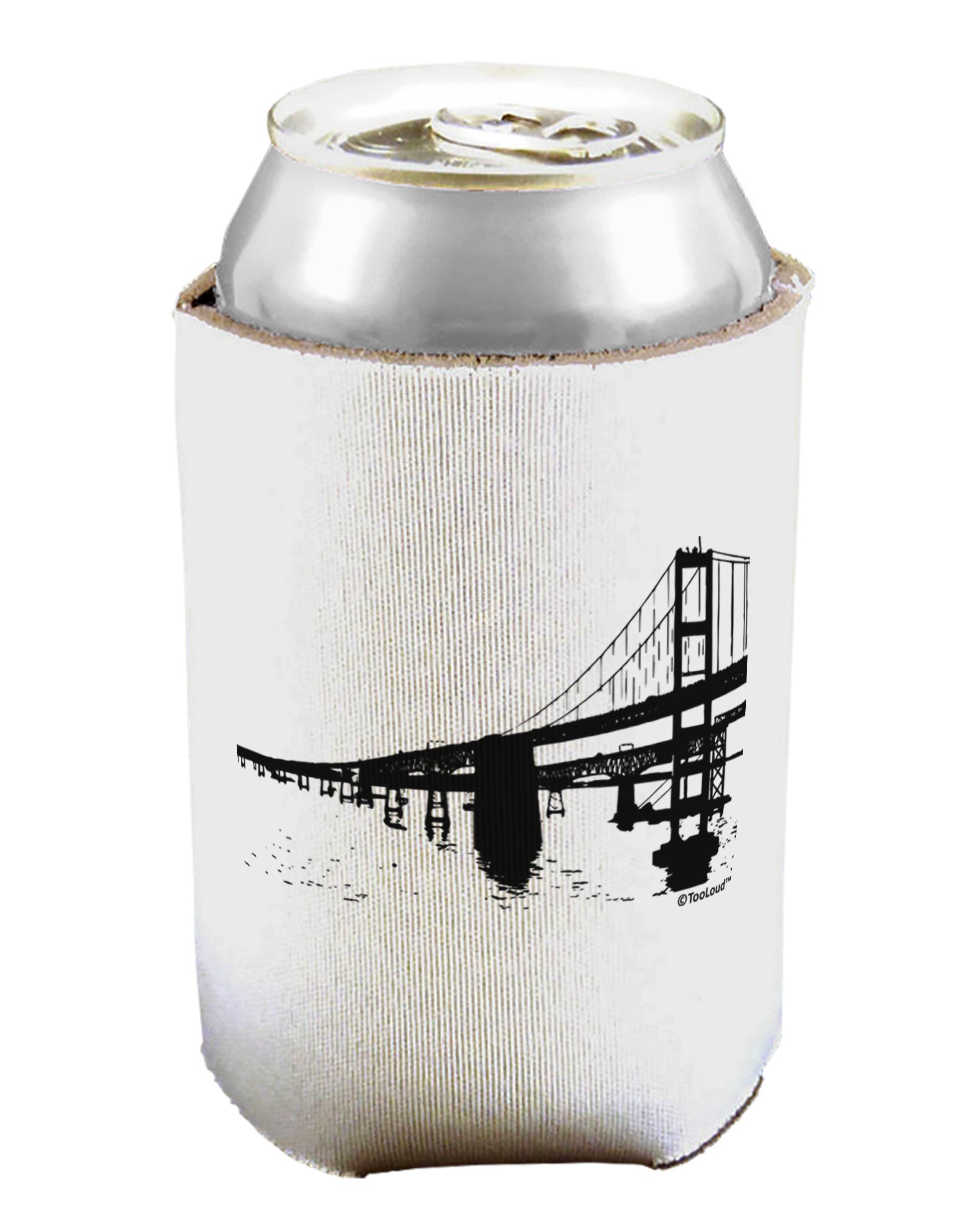 Bay Bridge Cutout Design Can / Bottle Insulator Coolers by TooLoud-Can Coolie-TooLoud-1-Davson Sales