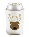 Cute Reindeer Face Christmas Can and Bottle Insulator Cooler-Bottle Insulator-TooLoud-White-Davson Sales