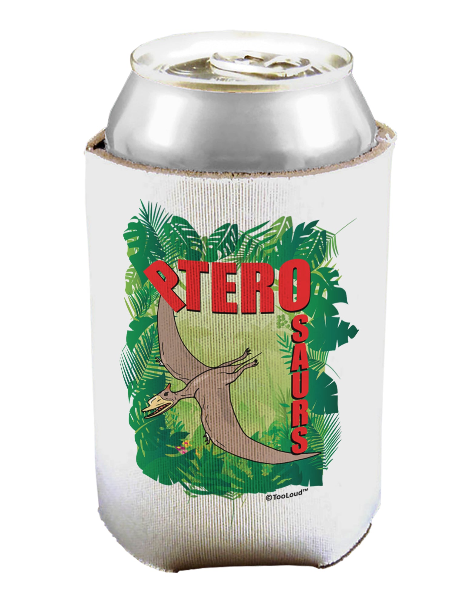 Pterosaurs - With Name Can / Bottle Insulator Coolers by TooLoud-Can Coolie-TooLoud-1-Davson Sales