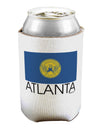 Atlanta Georgia Flag Text Can / Bottle Insulator Coolers by TooLoud-Can Coolie-TooLoud-1-Davson Sales