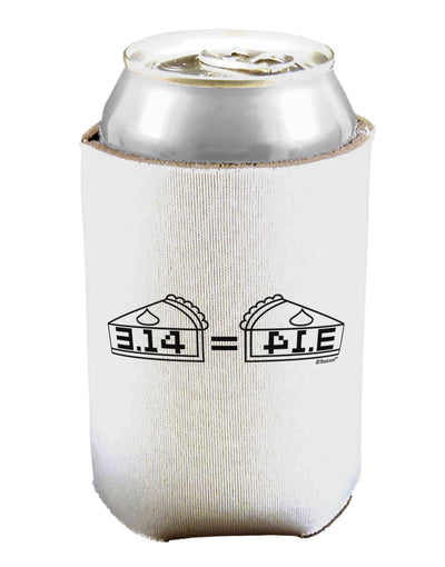 Pi Day Design - 314 Equals Pie Mirrored Pies Can / Bottle Insulator Coolers by TooLoud-Can Coolie-TooLoud-1-Davson Sales