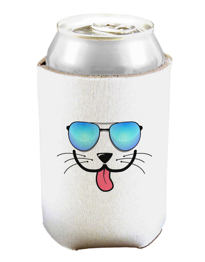 Kyu-T Face - Puppino Cool Sunglasses Can and Bottle Insulator Cooler-Bottle Insulator-TooLoud-White-Davson Sales