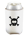 Black Skull and Crossbones Can and Bottle Insulator Cooler-Bottle Insulator-TooLoud-White-Davson Sales