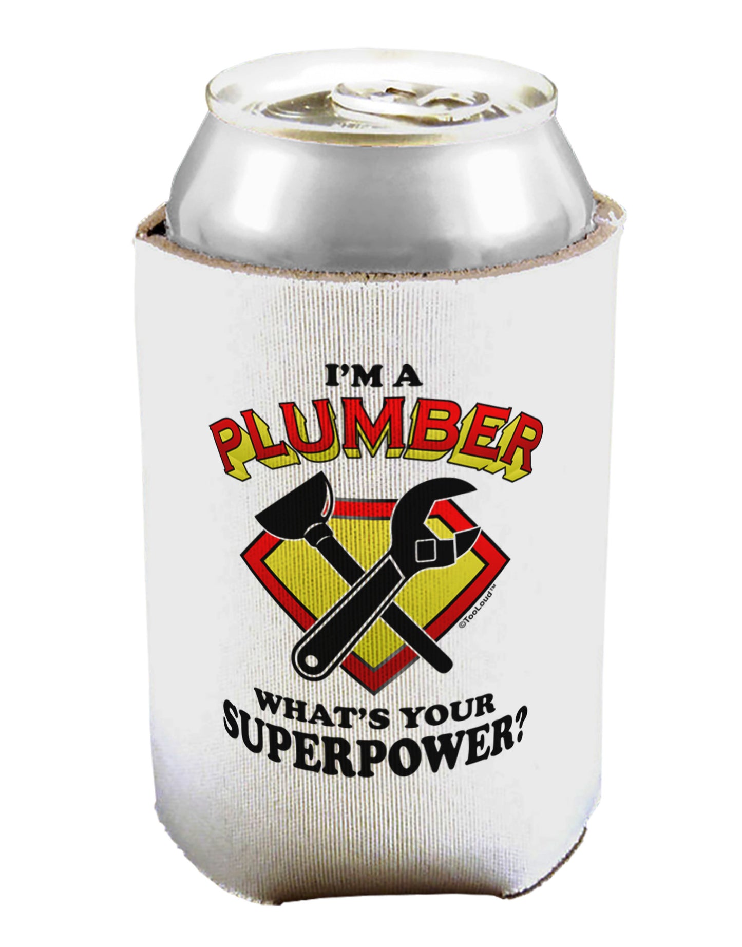 Plumber - Superpower Can / Bottle Insulator Coolers-Can Coolie-TooLoud-1-Davson Sales