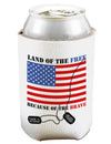 Home of the Free Because of the Brave Can and Bottle Insulator Cooler-Bottle Insulator-TooLoud-White-Davson Sales