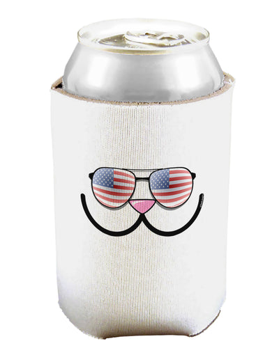 Kyu-T Face - Kawa Patriotic Sunglasses Can and Bottle Insulator Cooler-Bottle Insulator-TooLoud-White-Davson Sales