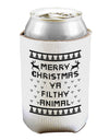 Merry Christmas Ya Filthy Animal Christmas Sweater Can and Bottle Insulator Cooler-Bottle Insulator-TooLoud-White-Davson Sales