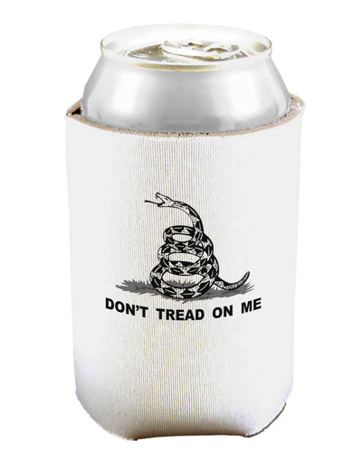 Subdued Don't Tread On Me Gadsden Flag Rattlesnake Can and Bottle Insulator Cooler-Bottle Insulator-TooLoud-White-Davson Sales