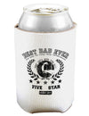 Best Dad Ever Distressed Collegiate Can and Bottle Insulator Cooler-Bottle Insulator-TooLoud-White-Davson Sales