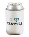 Distressed I Heart Seattle - Heart Flag Can / Bottle Insulator Coolers by TooLoud-Can Coolie-TooLoud-1-Davson Sales