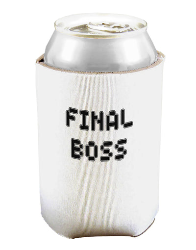 Final Boss Text - Boss Day Can and Bottle Insulator Cooler-Bottle Insulator-TooLoud-White-Davson Sales