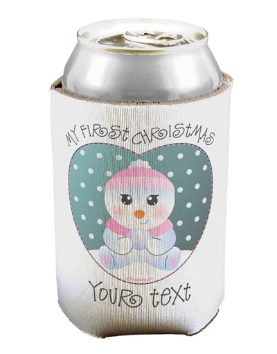 Personalized My First Christmas Snowbaby Girl Can / Bottle Insulator Coolers-Can Coolie-TooLoud-1-Davson Sales