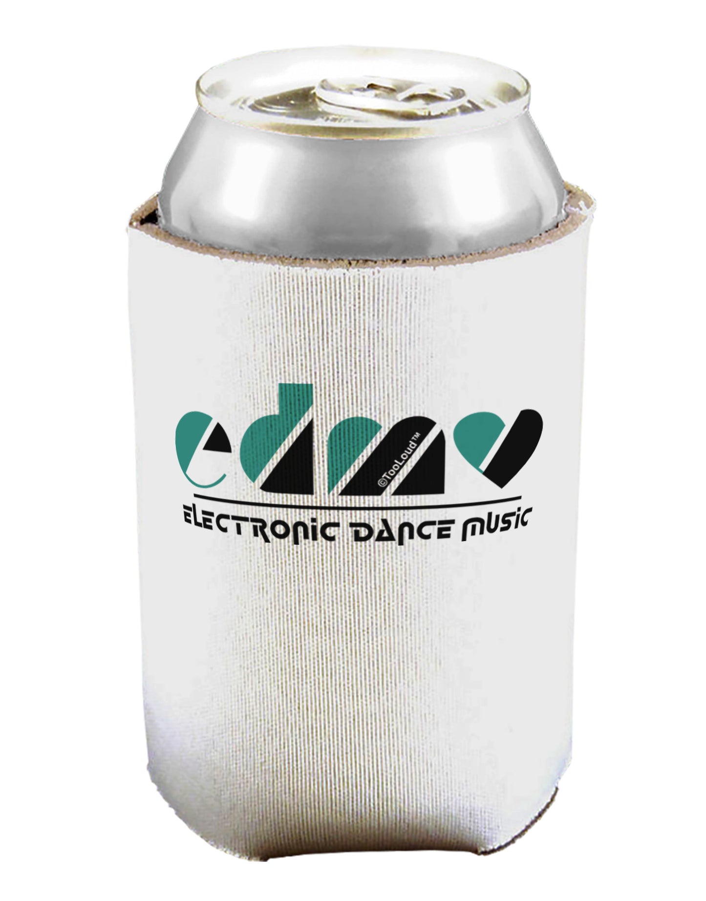 EDM Heart Black Can / Bottle Insulator Coolers-Can Coolie-TooLoud-1-Davson Sales