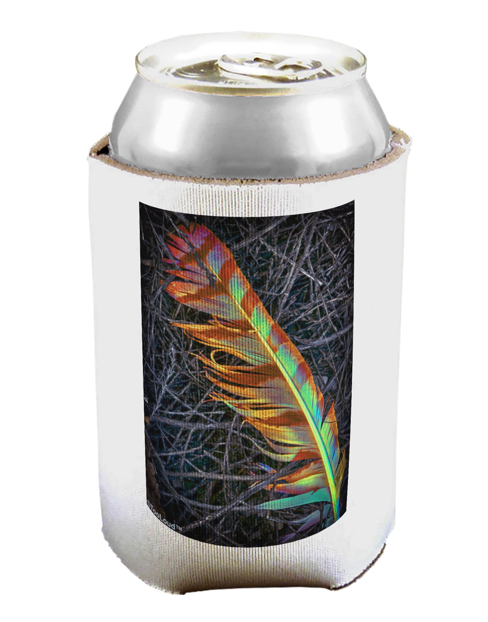 Rainbow Feather Can / Bottle Insulator Coolers-Can Coolie-TooLoud-1-Davson Sales