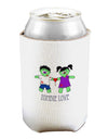 Zombie Love Couple Halloween Can and Bottle Insulator Cooler-Bottle Insulator-TooLoud-White-Davson Sales