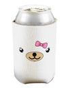 Kyu-T Face - Beartholomea Cute Girl Bear Can and Bottle Insulator Cooler-Bottle Insulator-TooLoud-White-Davson Sales