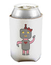 Cute Robot Female Can / Bottle Insulator Coolers by TooLoud-Can Coolie-TooLoud-1-Davson Sales