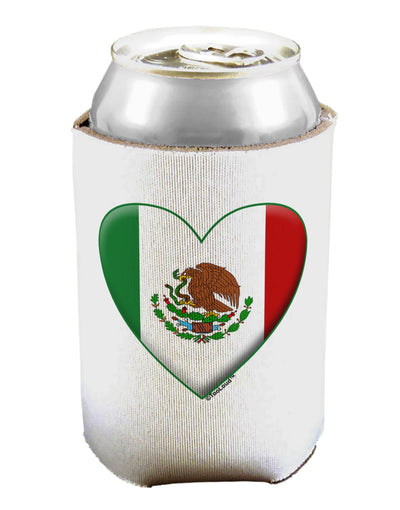 Mexican Flag Heart - Beveled Can / Bottle Insulator Coolers by TooLoud-Can Coolie-TooLoud-1-Davson Sales