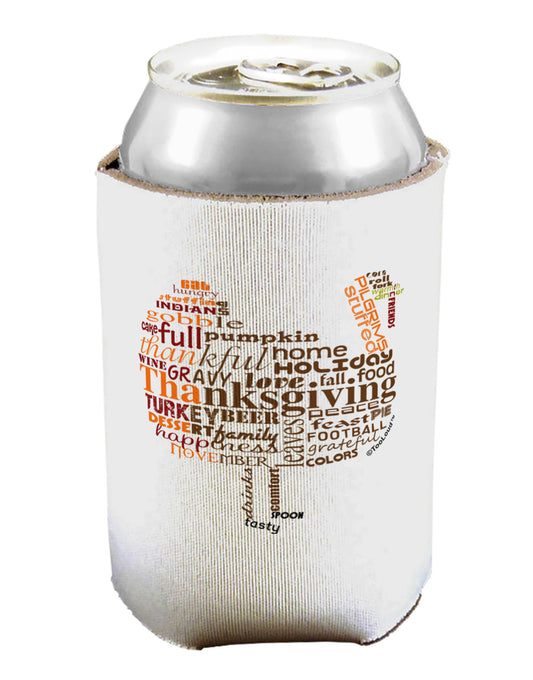 Turkey Typography Can / Bottle Insulator Coolers-Can Coolie-TooLoud-1-Davson Sales