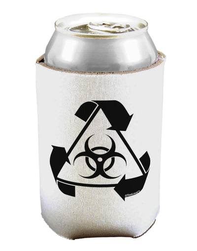 Recycle Biohazard Sign Black and White Can / Bottle Insulator Coolers by TooLoud-Can Coolie-TooLoud-1-Davson Sales