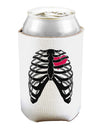 Black Skeleton Bones Ribcage with Heart Can and Bottle Insulator Cooler-Bottle Insulator-TooLoud-White-Davson Sales