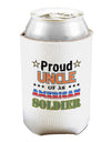 Proud Uncle of an American Soldier Can and Bottle Insulator Cooler-Bottle Insulator-TooLoud-White-Davson Sales