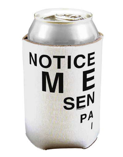 Notice Me Senpai Triangle Text Can / Bottle Insulator Coolers-Can Coolie-TooLoud-1 Piece-Davson Sales