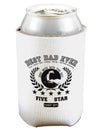 Best Dad Ever Collegiate Can and Bottle Insulator Cooler-Bottle Insulator-TooLoud-White-Davson Sales