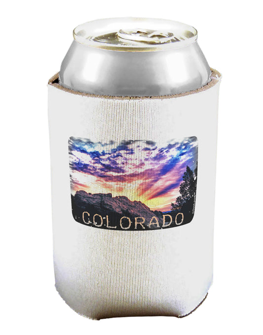 Colorado Rainbow Sunset Text Can / Bottle Insulator Coolers-Can Coolie-TooLoud-1-Davson Sales
