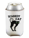 Cute Scaredy Cat Black Cat Halloween Can and Bottle Insulator Cooler-Bottle Insulator-TooLoud-White-Davson Sales