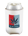 Yes We Cannabis - Marijuana Leaf Can and Bottle Insulator Cooler-Bottle Insulator-TooLoud-White-Davson Sales