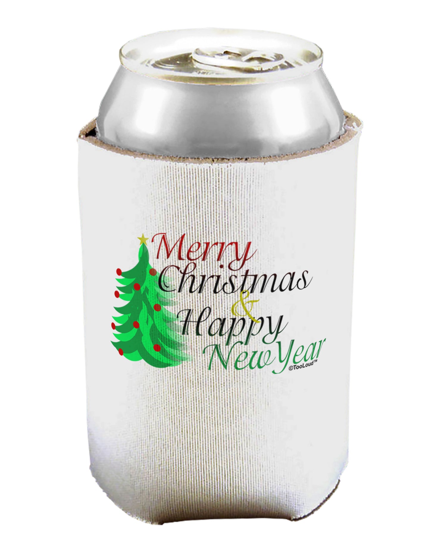 Merry Christmas & Happy New Year Can / Bottle Insulator Coolers-Can Coolie-TooLoud-1-Davson Sales