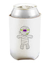 Cute Mummy Halloween Can and Bottle Insulator Cooler-Bottle Insulator-TooLoud-White-Davson Sales