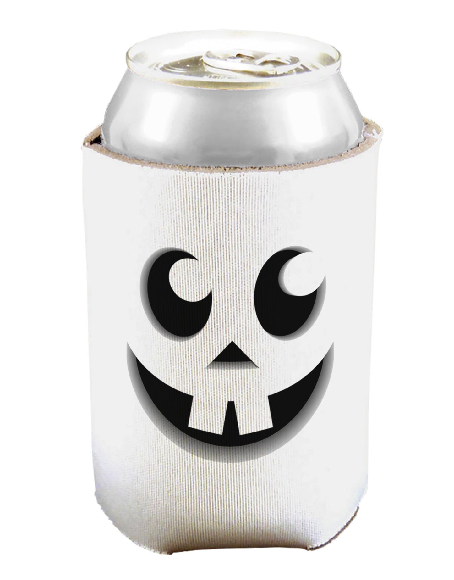 Cute Jack O Lantern Pumpkin Face Can and Bottle Insulator Cooler-Bottle Insulator-TooLoud-White-Davson Sales