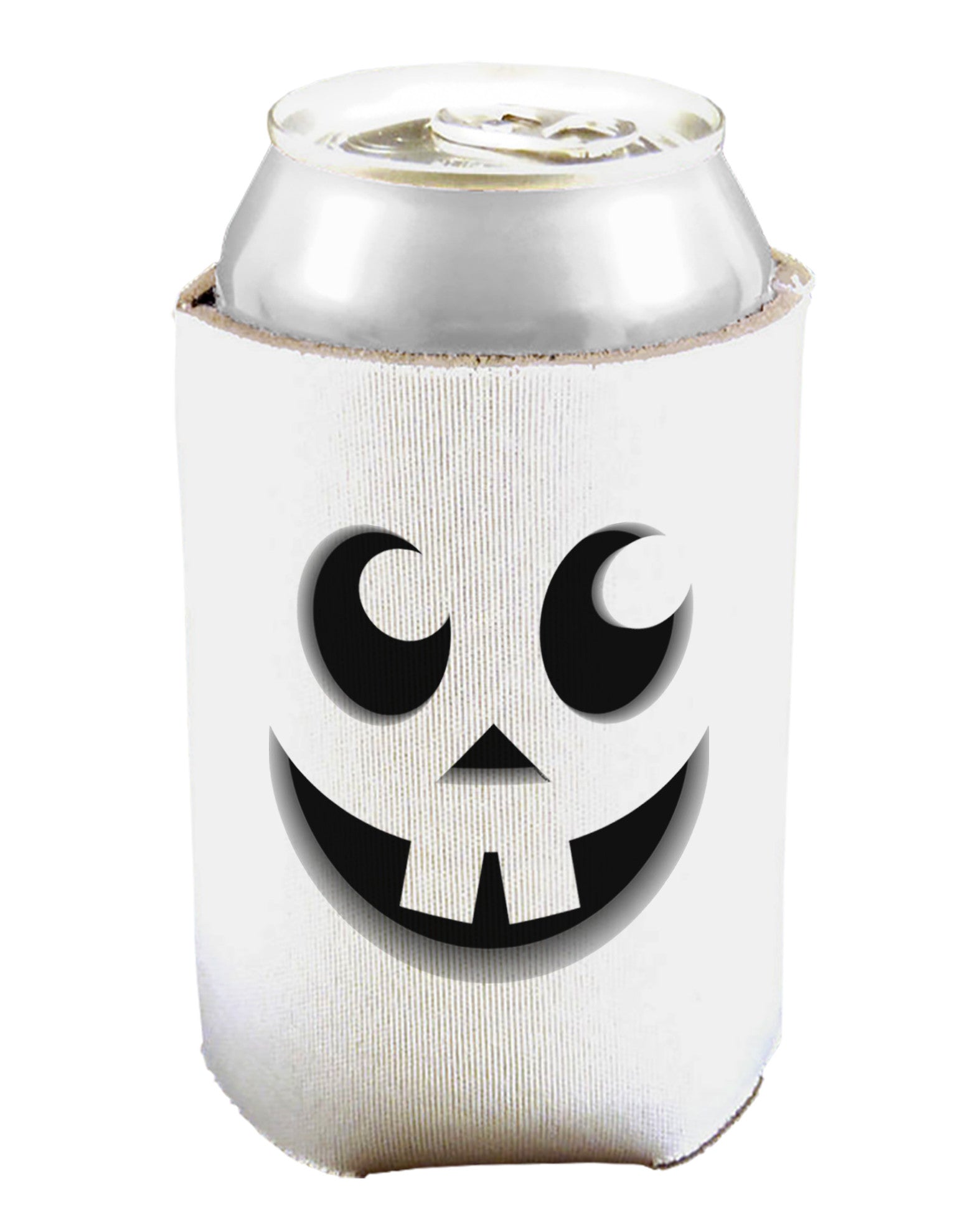 Cute Jack O Lantern Pumpkin Face Can and Bottle Insulator Cooler-Bottle Insulator-TooLoud-White-Davson Sales