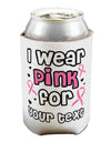 Personalized I Wear Pink for -Name- Breast Cancer Awareness Can / Bottle Insulator Coolers-Can Coolie-TooLoud-1-Davson Sales