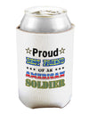 Proud Best Friend of an American Soldier Can and Bottle Insulator Cooler-Bottle Insulator-TooLoud-White-Davson Sales