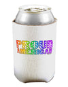 Proud American Rainbow Text Can / Bottle Insulator Coolers by TooLoud-Can Coolie-TooLoud-1-Davson Sales