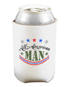 All-American Man Can and Bottle Insulator Cooler-Bottle Insulator-TooLoud-White-Davson Sales