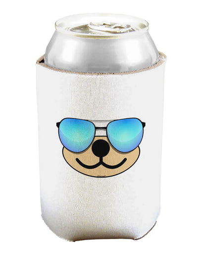 Kyu-T Face - Beartholomew Cool Sunglasses Can and Bottle Insulator Cooler-Bottle Insulator-TooLoud-White-Davson Sales