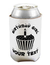 Personalized Birthday Girl Cupcake -Customizable- Name Can / Bottle Insulator Coolers-Can Coolie-TooLoud-1-Davson Sales